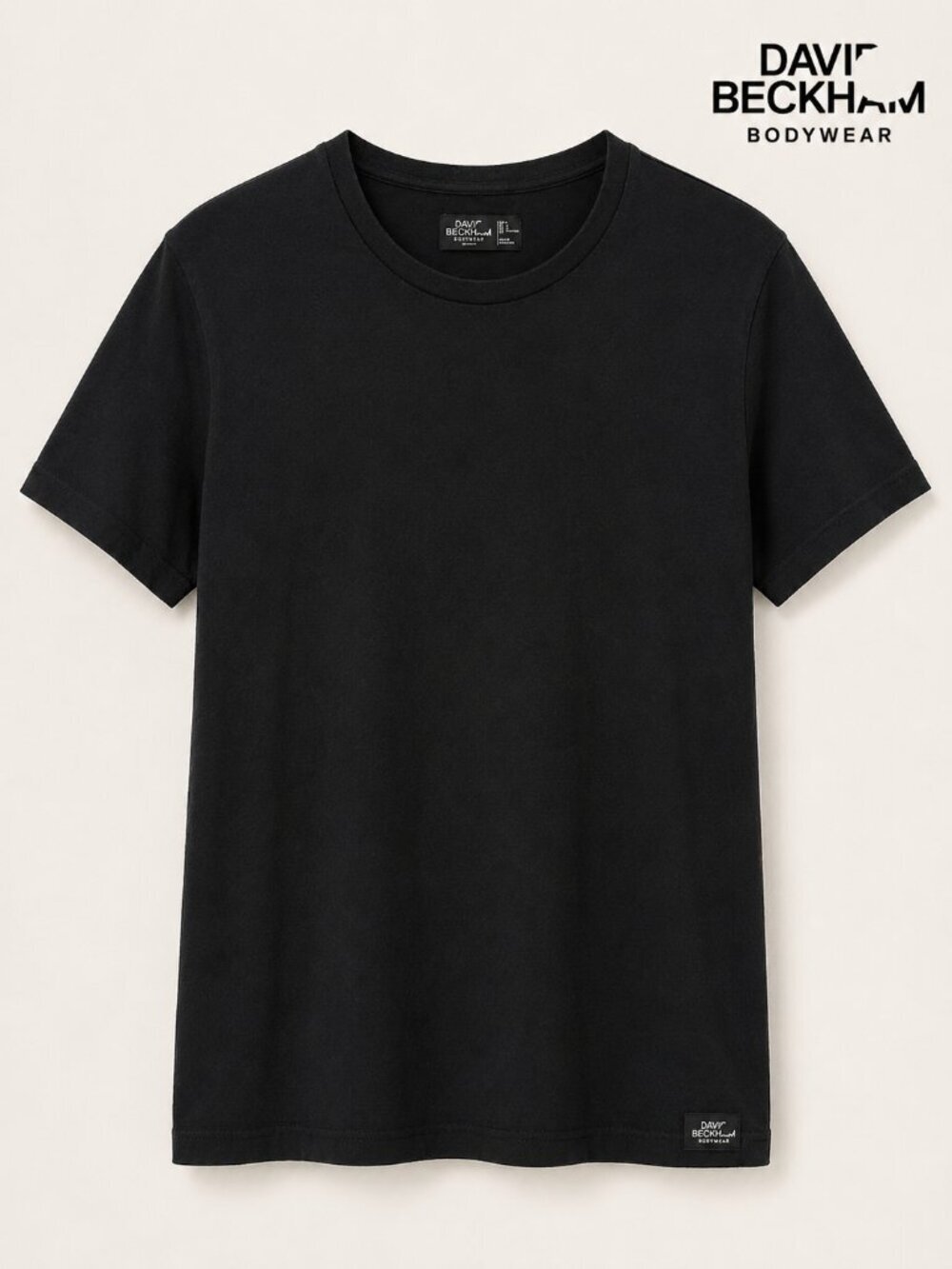 David Beckham Bodywear for H&M Black Cotton Crew Neck T-Shirt Size L Minimalist